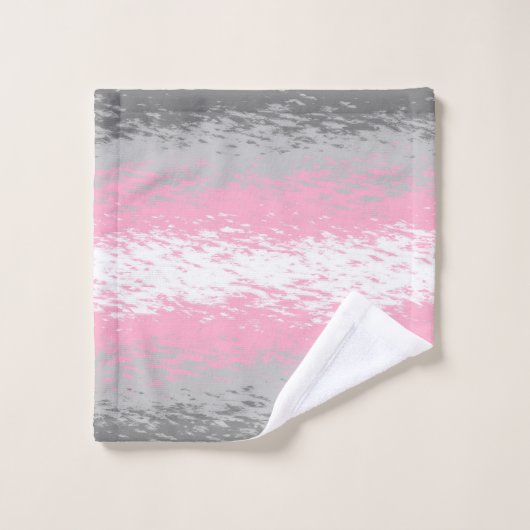 Drapeau de fierté demifille abstrait granuleux bru (Gant de toilette)