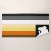 Drapeau de fierté des ours gays et patte d'ours (Serviette de bain)