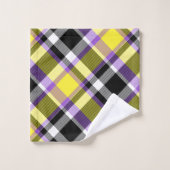 Drapeau de fierté éclectique boho non binaire à ca (Gant de toilette)