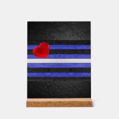 Drapeau de fierté en cuir SlipperyJoe's noir bleu (Recto)
