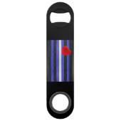 Drapeau de fierté en cuir SlipperyJoe's noir bleu (Dos)