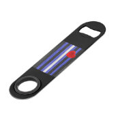 Drapeau de fierté en cuir SlipperyJoe's noir bleu (Dos Angle)