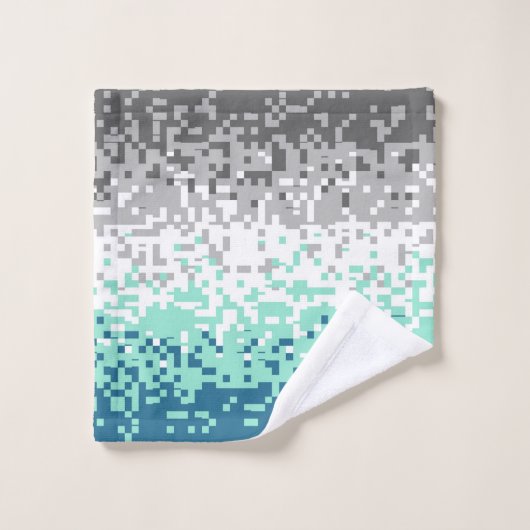 Drapeau de fierté frayromantique abstrait pixelisé (Gant de toilette)