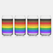Drapeau de fierté gay inclusif de SlipperyJoe text (Gauche)