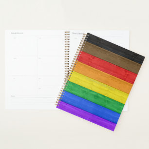 Drapeau de fierté gay inclusif SlipperyJoe's à tex