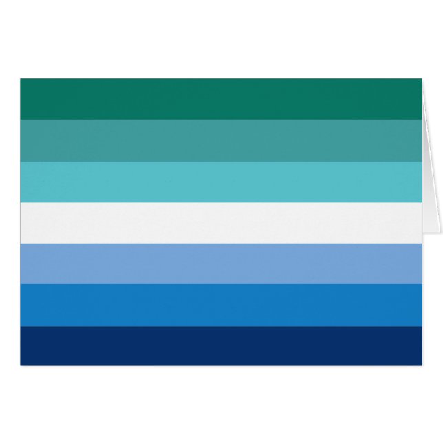 Drapeau de fierté gay masculin (Azur) (Devant horizontal)