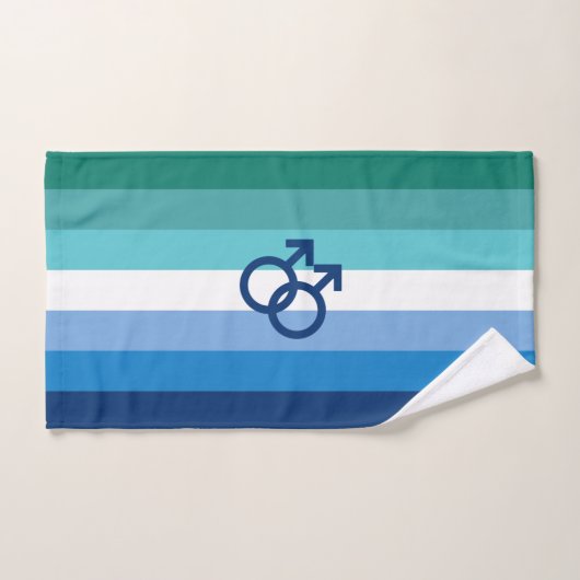 Drapeau de fierté gay masculin MLM (Serviette à main)