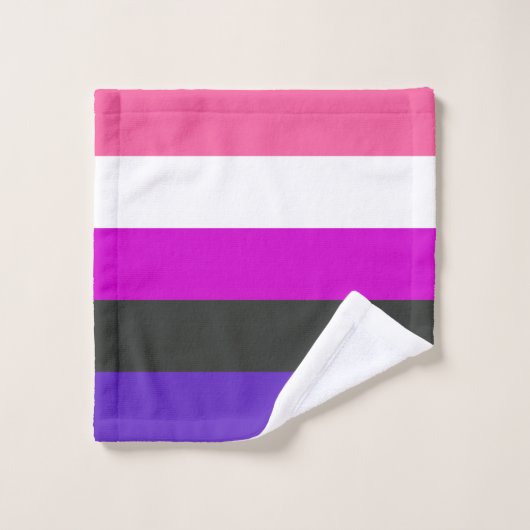 Drapeau de fierté genderfluid (Gant de toilette)