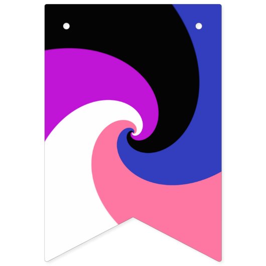 Drapeau de fierté Genderfluid abstrait à spirale B (Deuxième drapeau)
