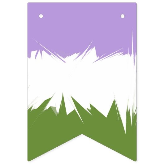 Drapeau de fierté Genderqueer abstrait ZigZag épic (Deuxième drapeau)
