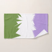 Drapeau de fierté Genderqueer abstrait ZigZag épic (Serviette à main)
