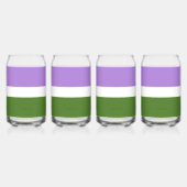 Drapeau de fierté genderqueer de SlipperyJoe lavan (Dos)