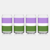 Drapeau de fierté genderqueer de SlipperyJoe lavan (Recto)