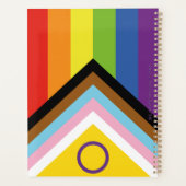 Drapeau de fierté intersexe de SlipperyJoe's fond (Dos)