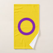 Drapeau de fierté intersexe de SlipperyJoe's fond  (Serviette à main)