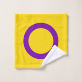 Drapeau de fierté intersexe de SlipperyJoe's fond  (Gant de toilette)