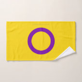 Drapeau de fierté intersexe de SlipperyJoe's fond  (Serviette à main)