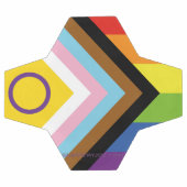 Drapeau de fierté intersexe de SlipperyJoe's fond  (Plat)