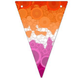Drapeau de fierté lesbienne abstrait groovy bohème (Premier drapeau)