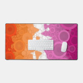 Drapeau de fierté lesbienne abstrait groovy bohème (Clavier et souris)