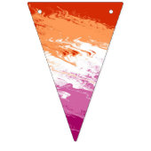 Drapeau de fierté lesbienne abstrait trippy ondulé (Deuxième drapeau)