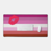 Drapeau de fierté lesbienne au rouge à lèvres Slip (Clavier et souris)