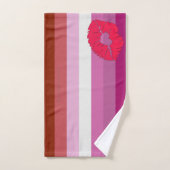 Drapeau de fierté lesbienne au rouge à lèvres Slip (Serviette à main)