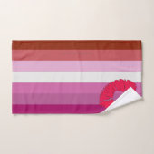 Drapeau de fierté lesbienne au rouge à lèvres Slip (Serviette à main)