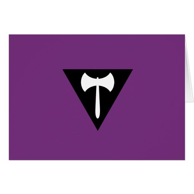 Drapeau de fierté lesbienne Labrys (Devant horizontal)
