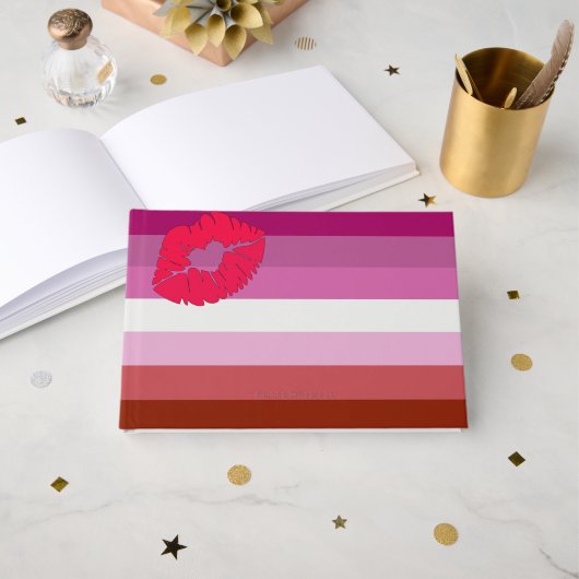 Drapeau de fierté lesbienne lipstick SlipperyJoe f (Recto ouvert)