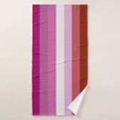 Drapeau de fierté lesbienne (Origine) (Serviette de bain)
