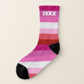 Drapeau de fierté lesbienne rose, blanc, bandes ro (Gauche - extérieur)