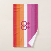 Drapeau de fierté lesbienne WLW (Serviette à main)