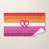 Drapeau de fierté lesbienne WLW (Serviette à main)