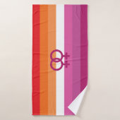 Drapeau de fierté lesbienne WLW (Serviette de bain)
