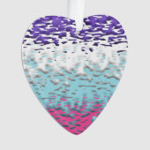 Drapeau de fierté multisexuel funky trippy ondulé  (devant)