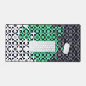 Drapeau de fierté neutrois abstrait pixelisé psych (Clavier et souris)