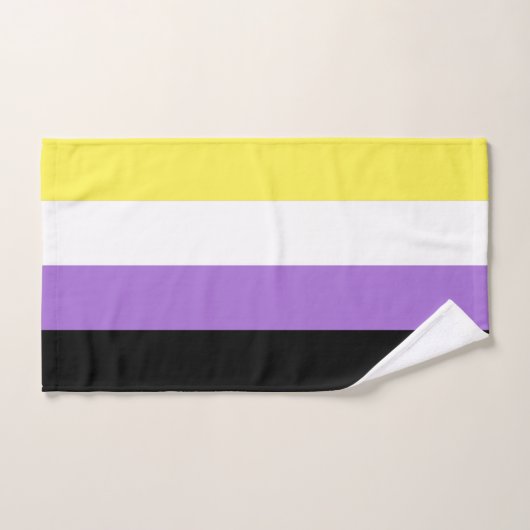 Drapeau de fierté non binaire (Serviette à main)