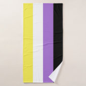 Drapeau de fierté non binaire (Serviette de bain)