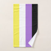 Drapeau de fierté non binaire (Serviette à main)