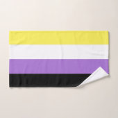 Drapeau de fierté non binaire (Serviette à main)