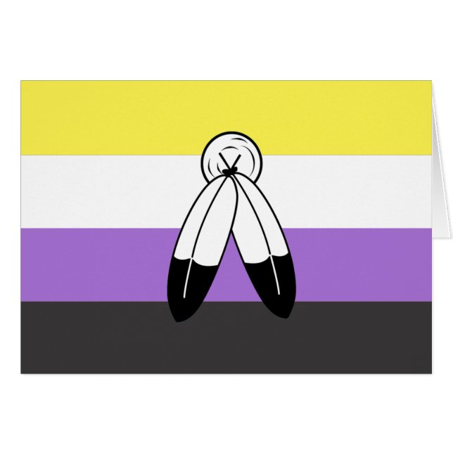 Drapeau de fierté non binaire à double esprit (Devant horizontal)