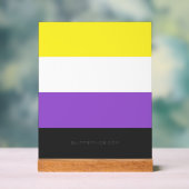 Drapeau de fierté non binaire de SlipperyJoe's jau (Neutre)