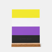 Drapeau de fierté non binaire de SlipperyJoe's jau (Recto)