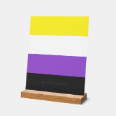 Drapeau de fierté non binaire de SlipperyJoe's jau (Angle)