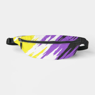 Drapeau de fierté non binaire funky grunge zigzag