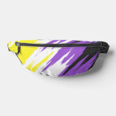Drapeau de fierté non binaire funky grunge zigzag  (Poser)
