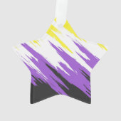 Drapeau de fierté non binaire funky grunge zigzag  (dos)