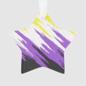 Drapeau de fierté non binaire funky grunge zigzag  (devant)