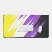 Drapeau de fierté non binaire funky grunge zigzag (Clavier et souris)